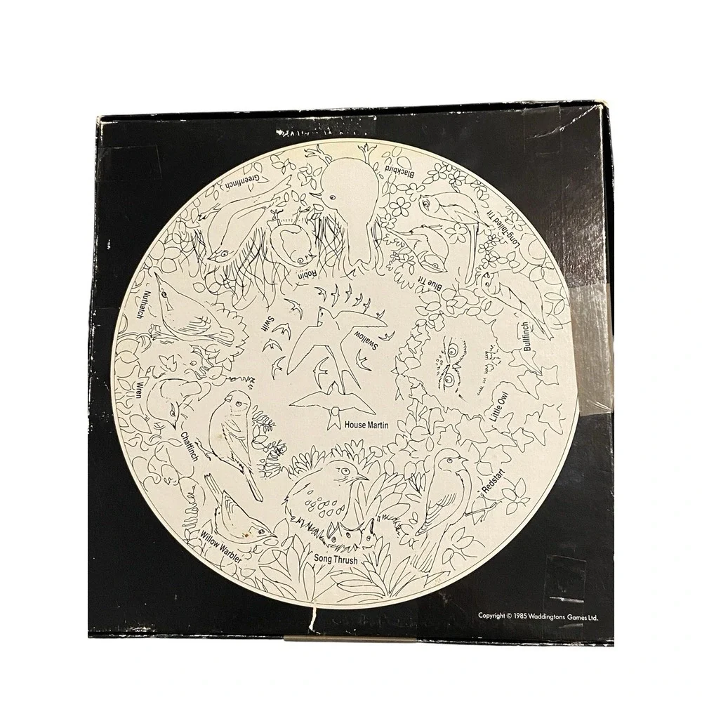 Waddingtons Garden Birds 500 Piece Circular Jigsaw Puzzle 1985 Vintage De Luxe